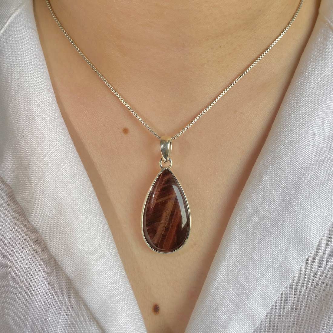 Red Tiger Eye Pendant-(RTE-P-15.)
